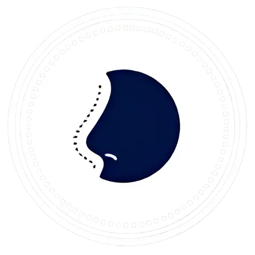 Rhinoplasty surgery icon for nose reshaping