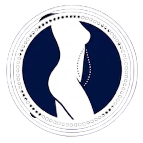 Breast augmentation surgery icon for breast enhancement
